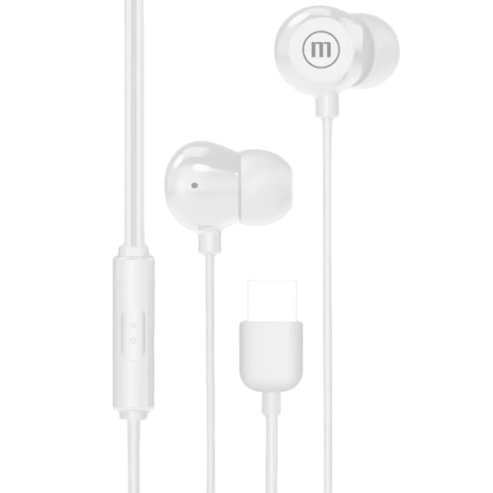 Maxell Audífonos In Ear C/Mic USB-C Blanco  2