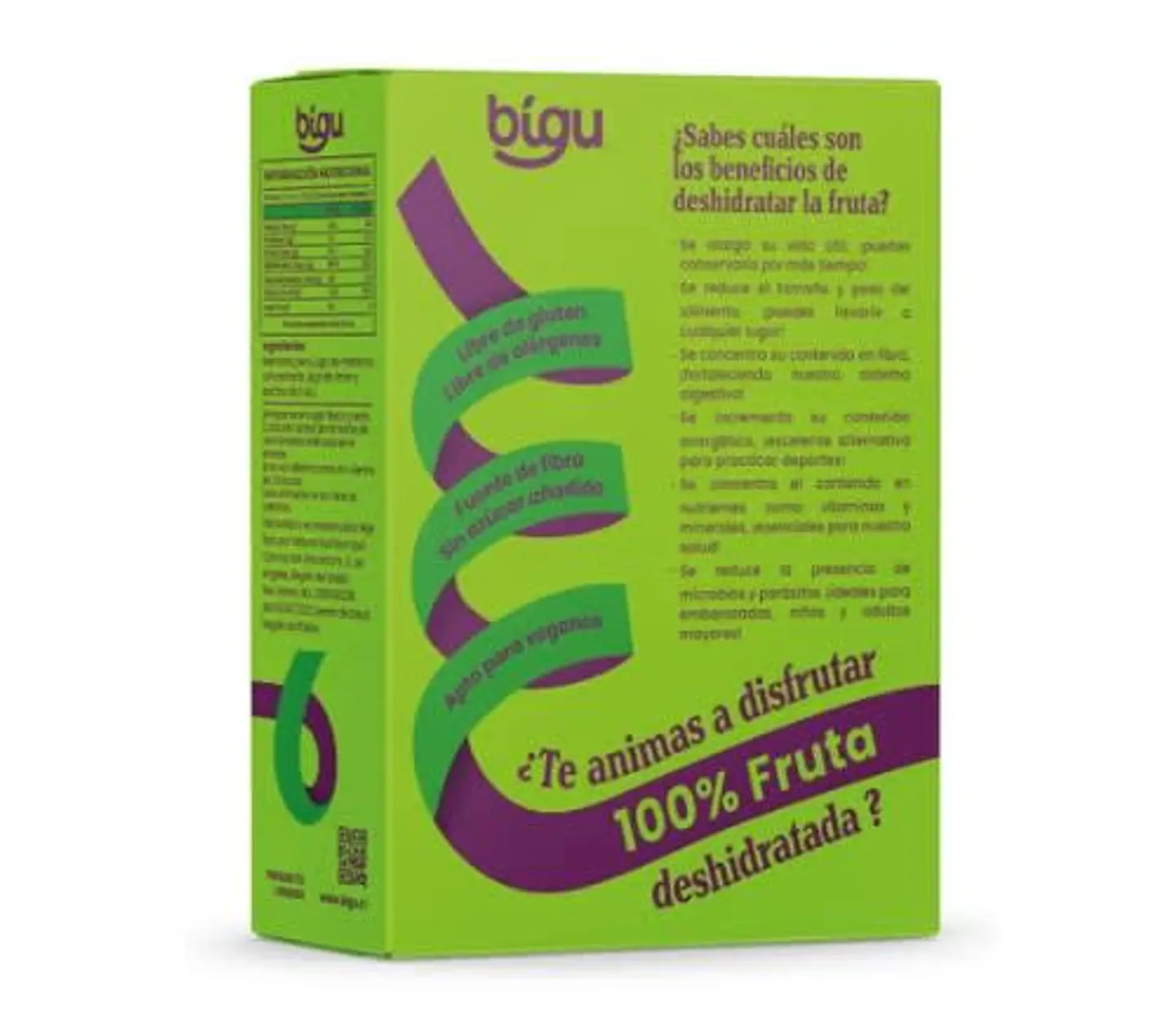 Bígu Pack 5ú. Rollos de Fruta Manzana 100% Naturales   2