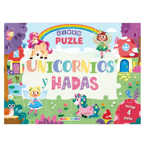Libro + Puzzle Unicornios y Hadas 