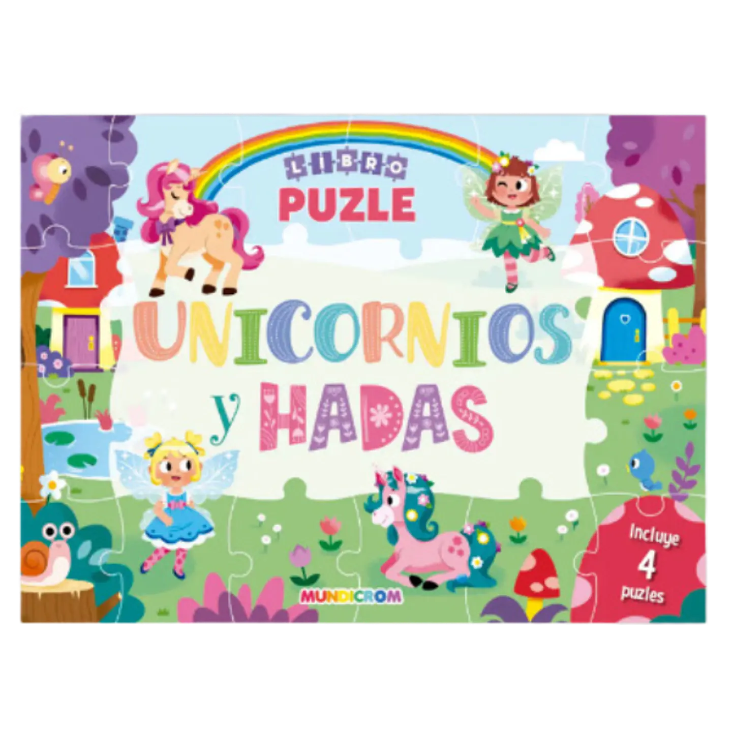 Libro + Puzzle Unicornios y Hadas  1