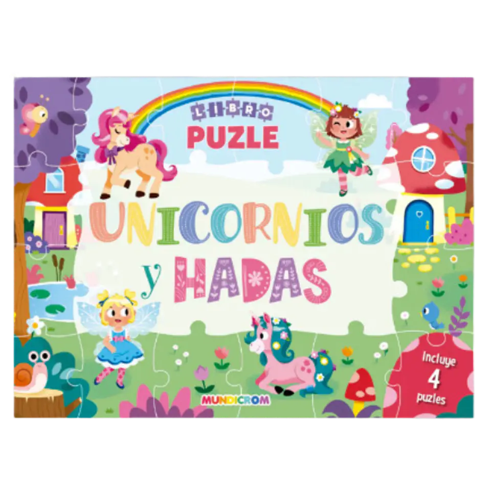 Libro + Puzzle Unicornios y Hadas  1