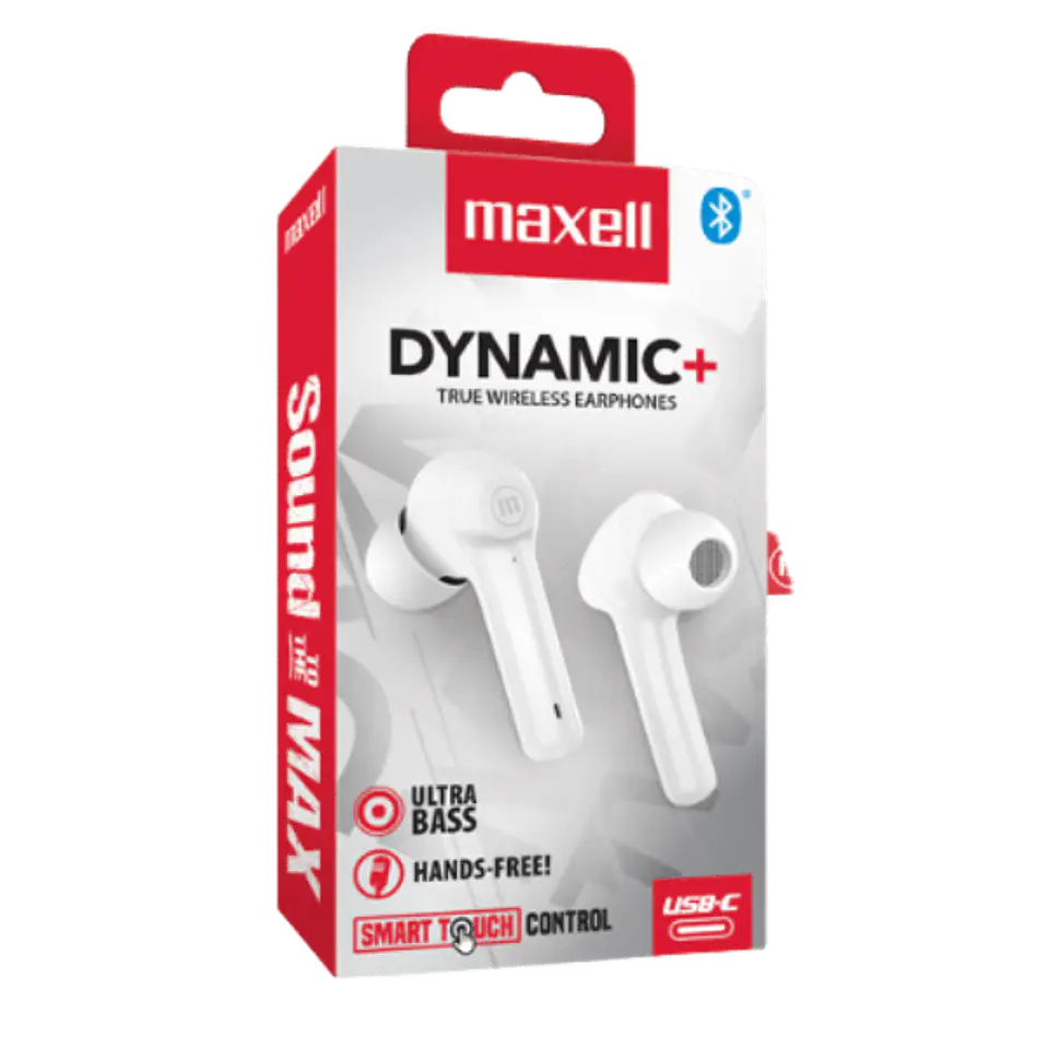 Maxell Audífonos Bluetooth Dynamic+ TWS Blanco  1