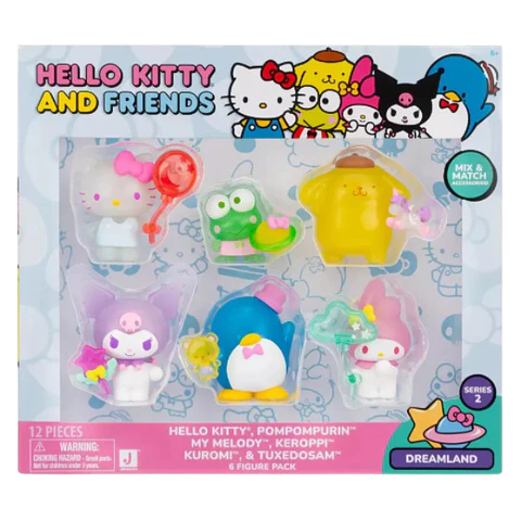 Jazwares Hello Kitty And Friends Pack 6 Figuras 
