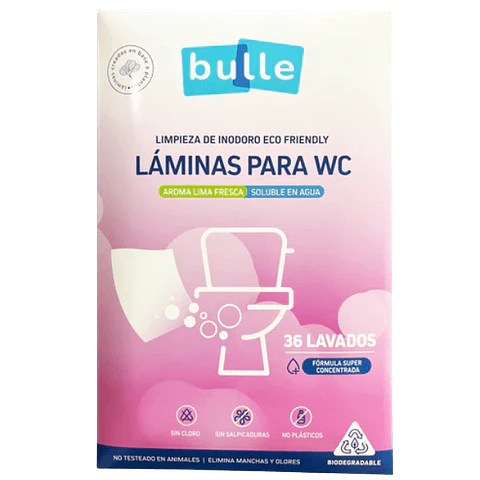 Bulle Láminas para WC Limpieza Inodoro Eco Friendly 