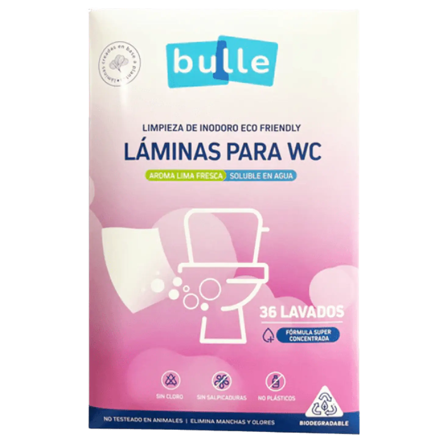 Bulle Láminas para WC Limpieza Inodoro Eco Friendly  1