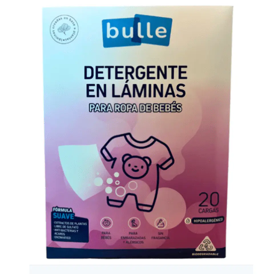 Bulle Detergente en Láminas para Ropa de Bebés  1