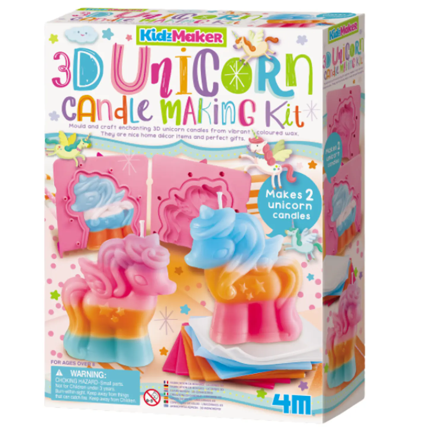 4M Kidz Maker Kit Velas Unicornios 3D  1