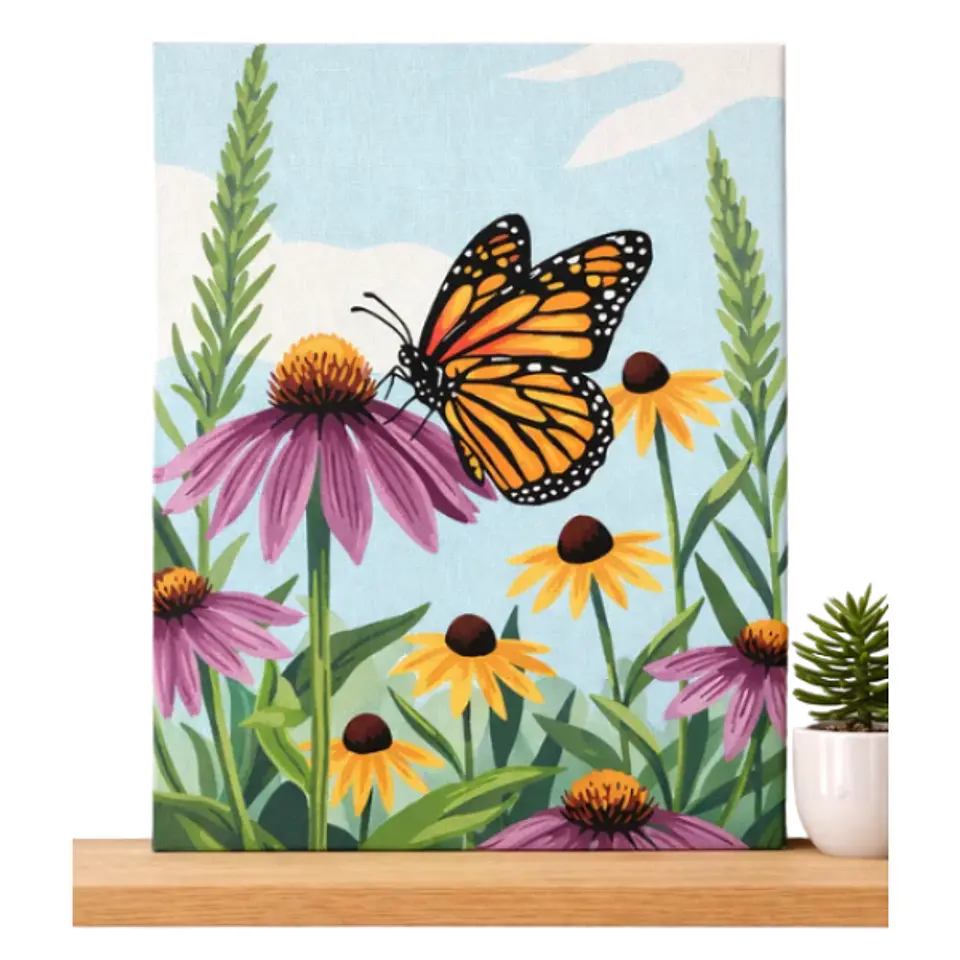 Kit Pintura Con Números El Pincel Mariposa  1