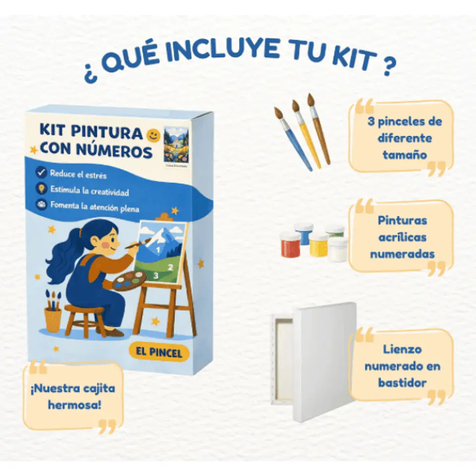 Kit Pintura Con Números El Pincel Bahía Colorida  2