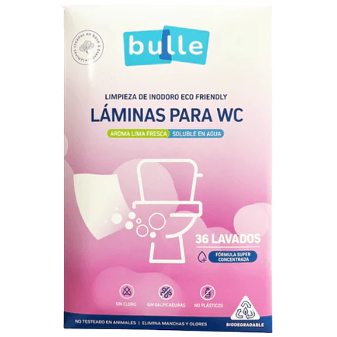 Bulle Láminas para WC Limpieza Inodoro Eco Friendly 