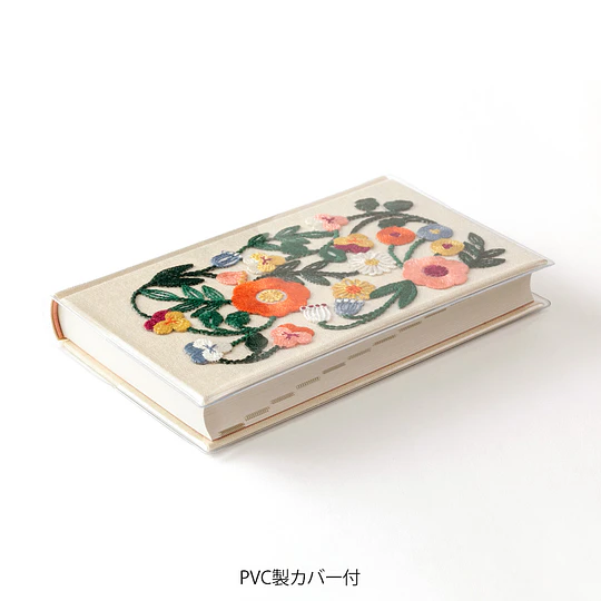 Midori 5-Year Diary Embroidery Flower Black