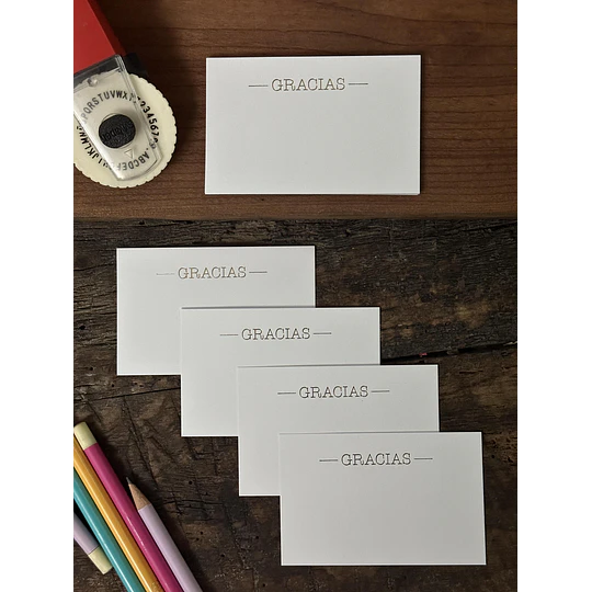 Tarjetitas Gracias (S) Indigo de Papel 
