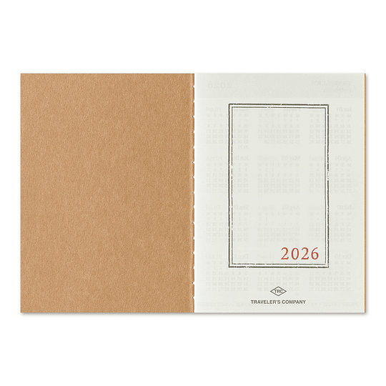 Refill  2026 Monthly Passport Size TRAVELER´S Notebook