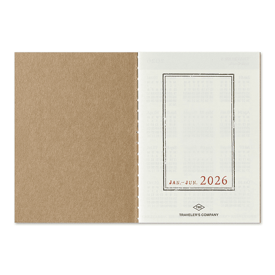 Refill 2026 Weekly Passport Size TRAVELER'S Notebook
