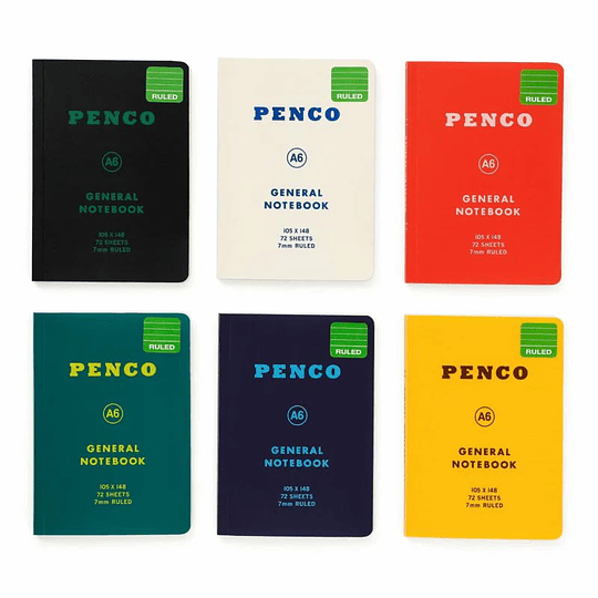 Penco Cuaderno Líneas (A6) Red