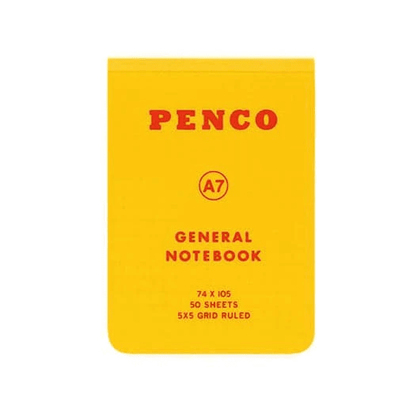 Penco Libreta Cuadros (A7) Yellow