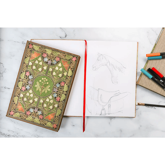Paperblanks Agenda Midi 2026 Semanal Poetry in Bloom