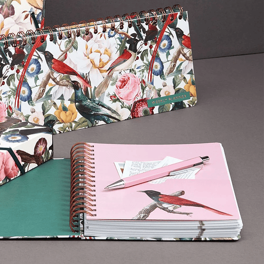 Cedon Libreta Anillada A5 Tapa Dura Red Birdies 