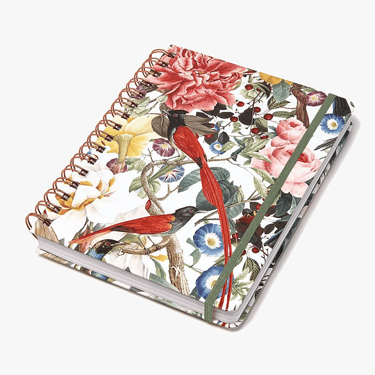 Cedon Libreta Anillada A5 Tapa Dura Red Birdies 