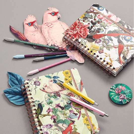 Cedon Libreta Anillada A5 Tapa Dura Red Birdies 