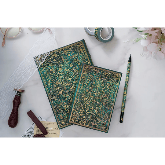 Paperblanks Libreta Midi Emerald Flower