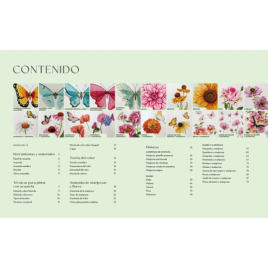 Libro Mariposas y Flores