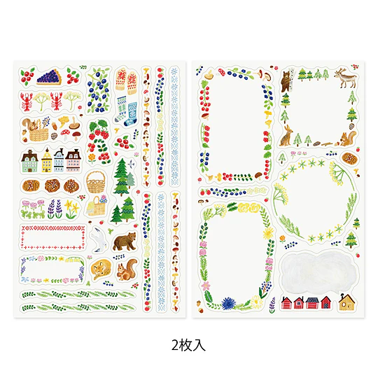 Yuru Log Sticker 2 Sheets  Scandinavia