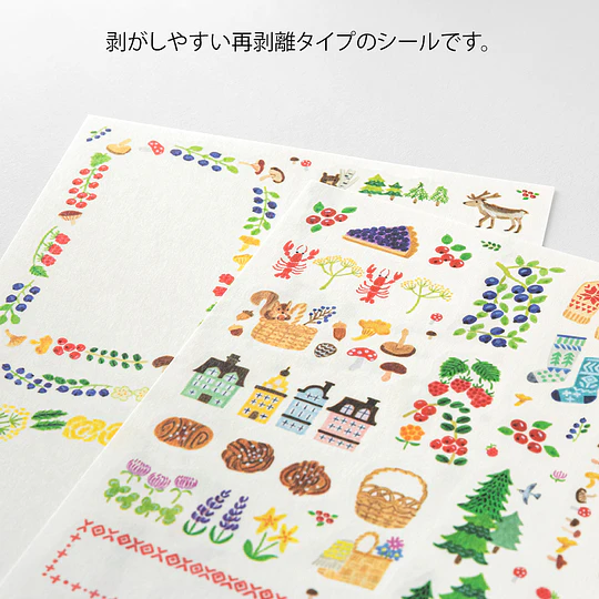 Yuru Log Sticker 2 Sheets  Scandinavia
