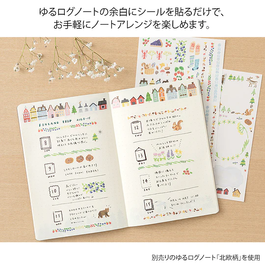 Yuru Log Sticker 2 Sheets  Scandinavia