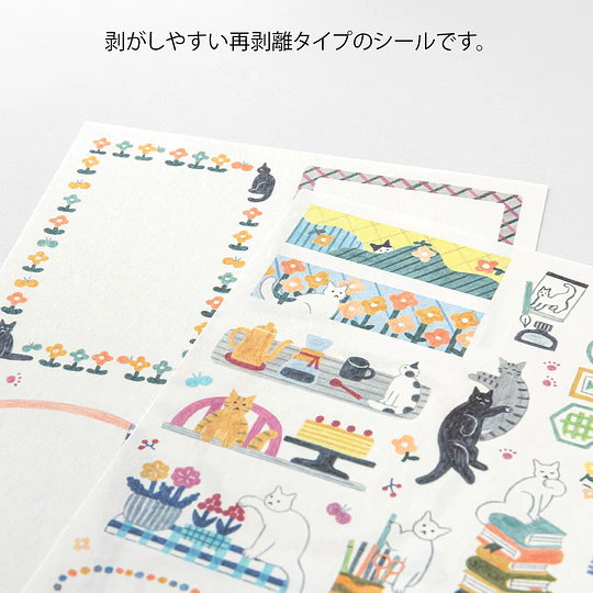 Yuru Log Sticker 2 Sheets  Cat