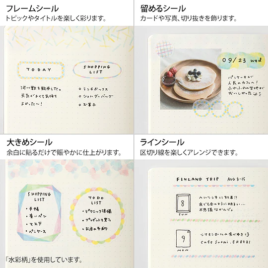 Yuru Log Sticker 2 Sheets  Forest Animal 