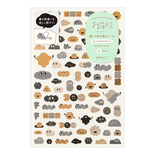 Yuru Log Decoration Sticker 1 Sheet Camouflage Mini Monster