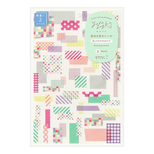 Yuru Log Decoration Sticker 2 sheets Collage Tape