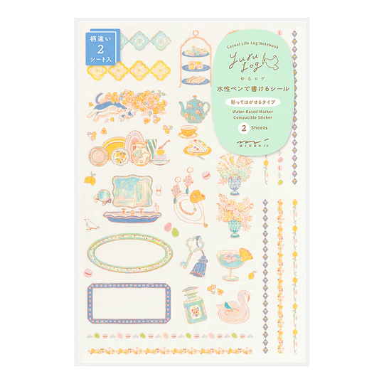 Yuru Log Decoration Sticker 2 sheets Travel & Hotel