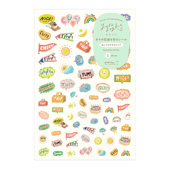 Yuru Log Sticker 1 Sheet  Feeling