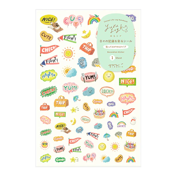 Yuru Log Sticker 1 Sheet  Feeling