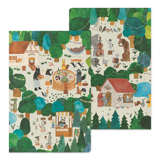 Yuru Log Notebook <B6>  Forest Animal 
