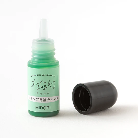 Yuru Log Pre-inked Stamp  Refill Ink - Green