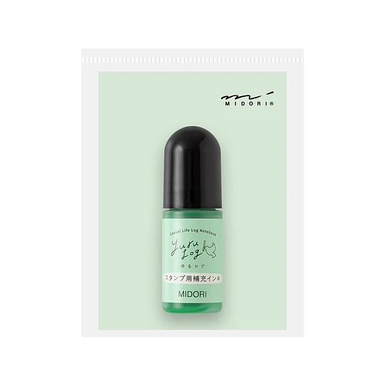 Yuru Log Pre-inked Stamp  Refill Ink - Green