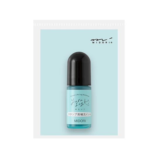 Yuru Log Pre-inked Stamp  Refill Ink - Blue