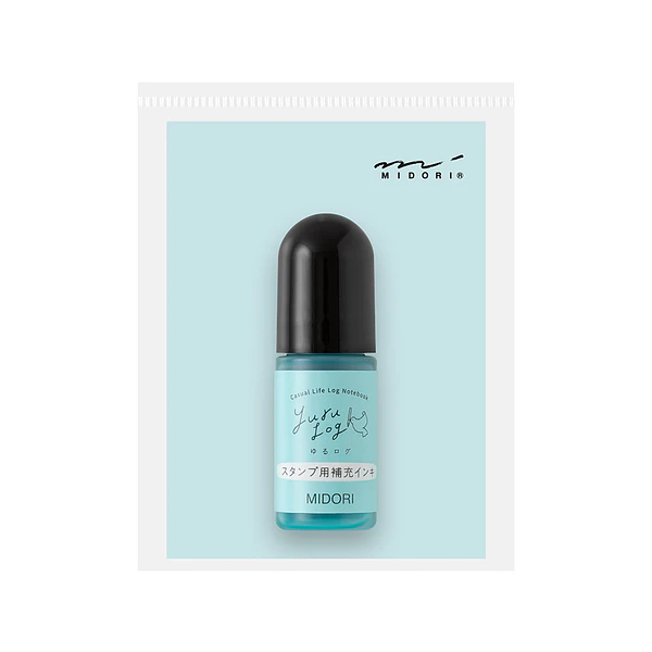 Yuru Log Pre-inked Stamp  Refill Ink - Blue