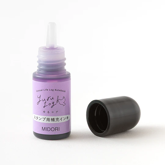 Yuru Log Pre-inked Stamp  Refill Ink - Purple