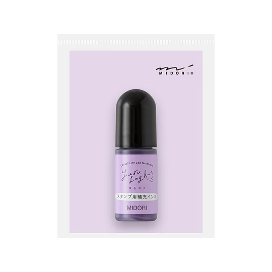 Yuru Log Pre-inked Stamp  Refill Ink - Purple