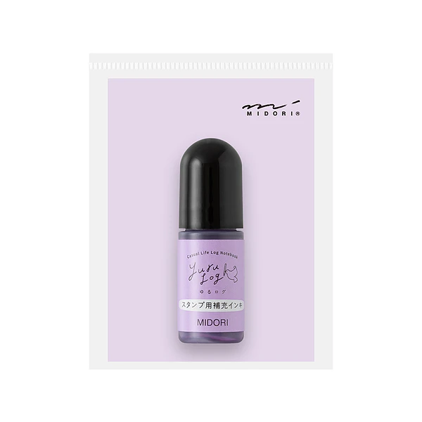 Yuru Log Pre-inked Stamp  Refill Ink - Purple