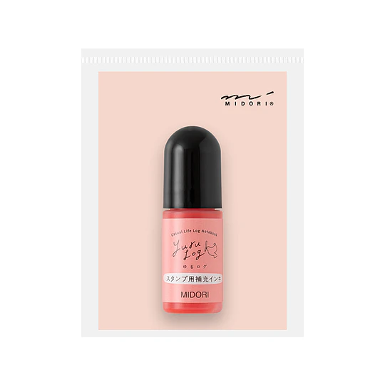 Yuru Log Pre-inked Stamp  Refill Ink - Pink