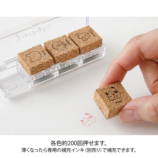 Yuru Log Pre-inked Stamp  Cat