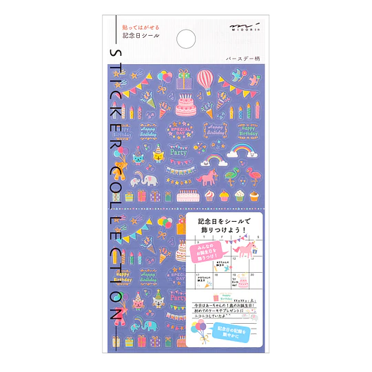 Midori Sticker Anniversary Birthday