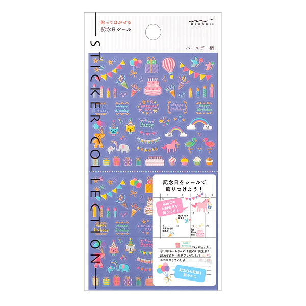 Midori Sticker Anniversary Birthday