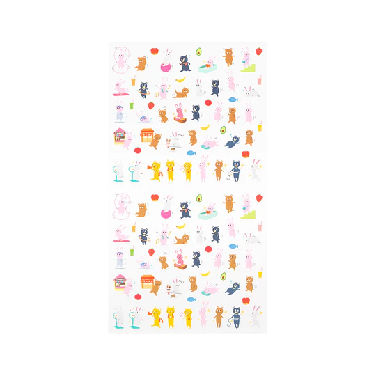 Midori Sticker Achievement Diet Animals