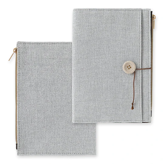Yuru Log Notebook Cover (B6)  Cloth Gray